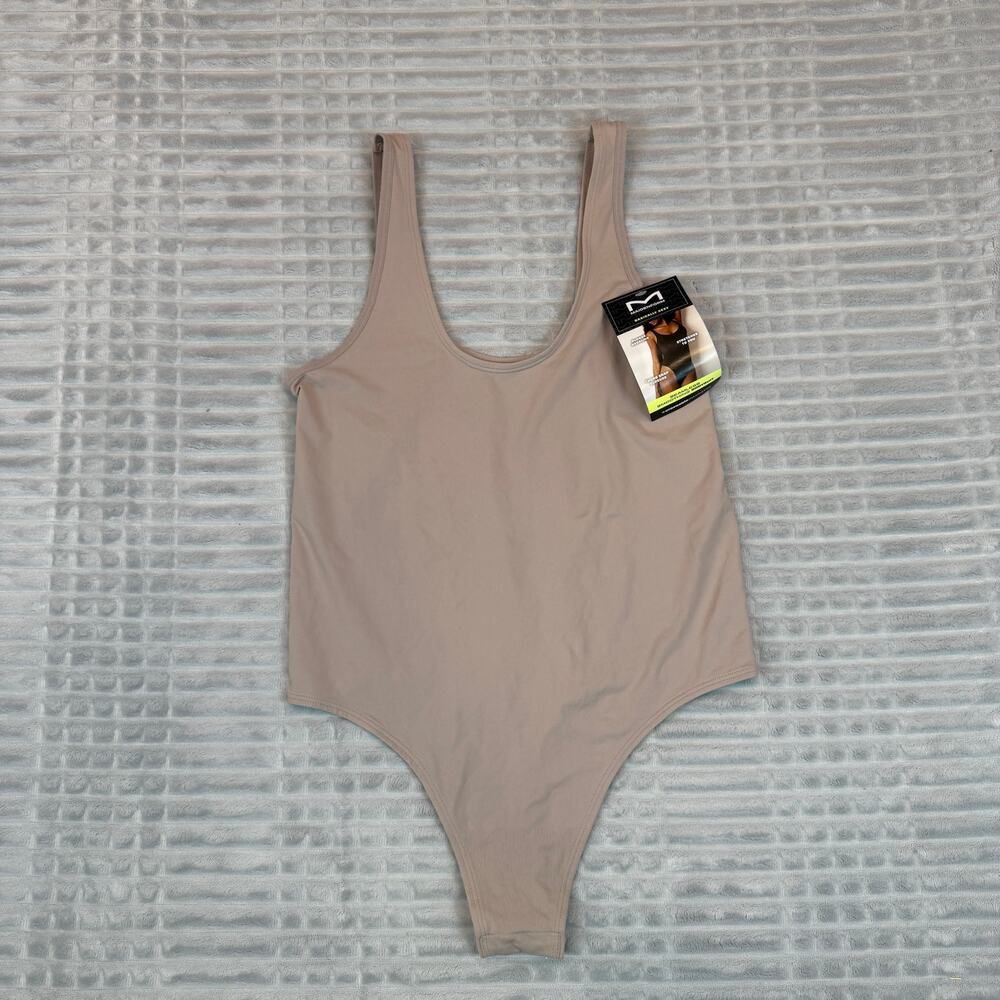 NWT Maidenform Women's Seamless Smoothing Bodysuit Tan Size XL New Gift